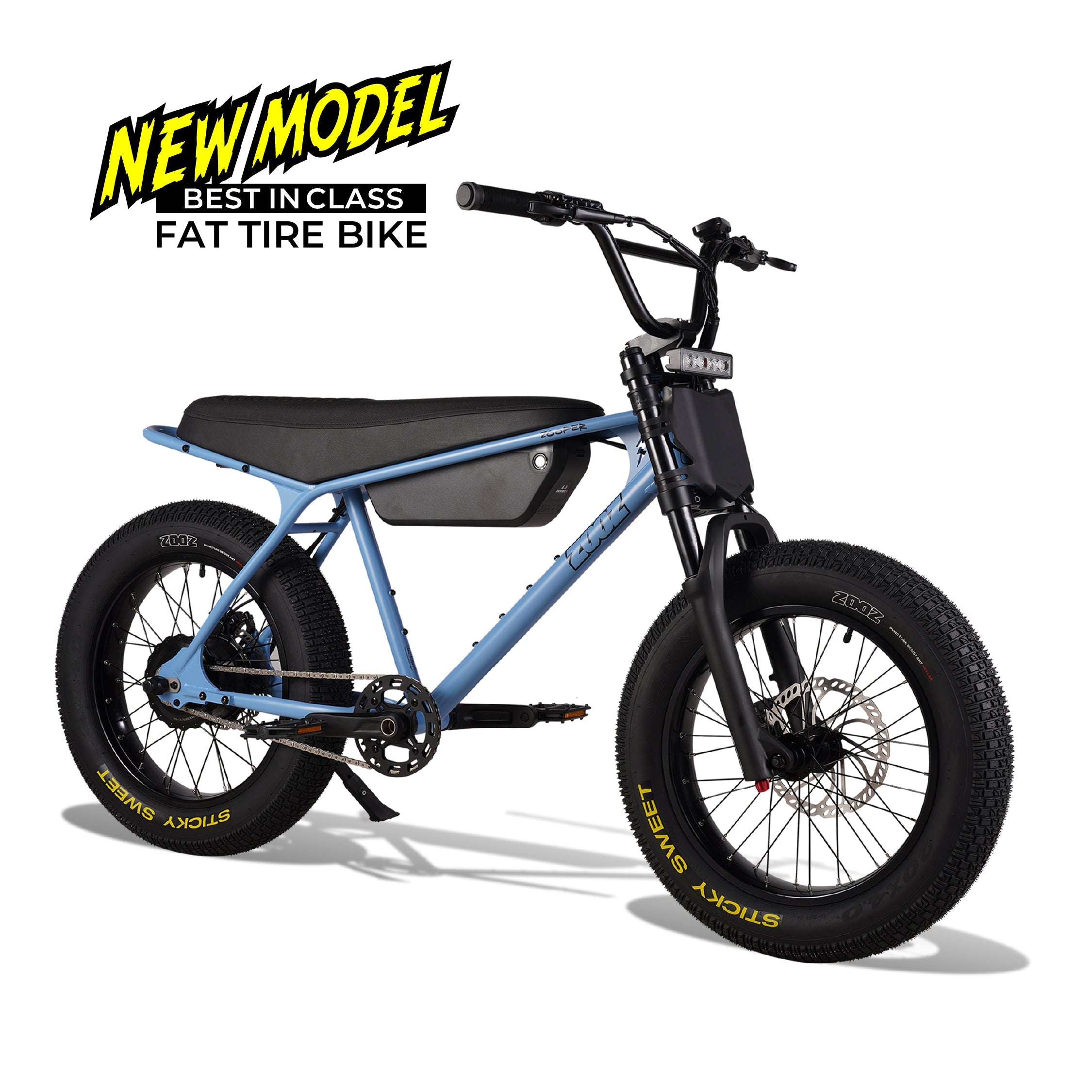 Zooz ZOOPER Electric Bike - Blued Front