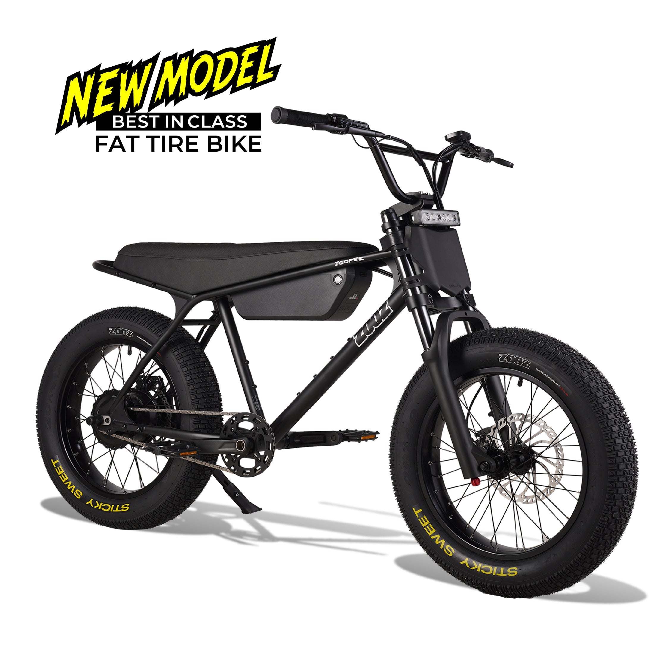 Zooz ZOOPER Electric Bike - Eclipse Black Front