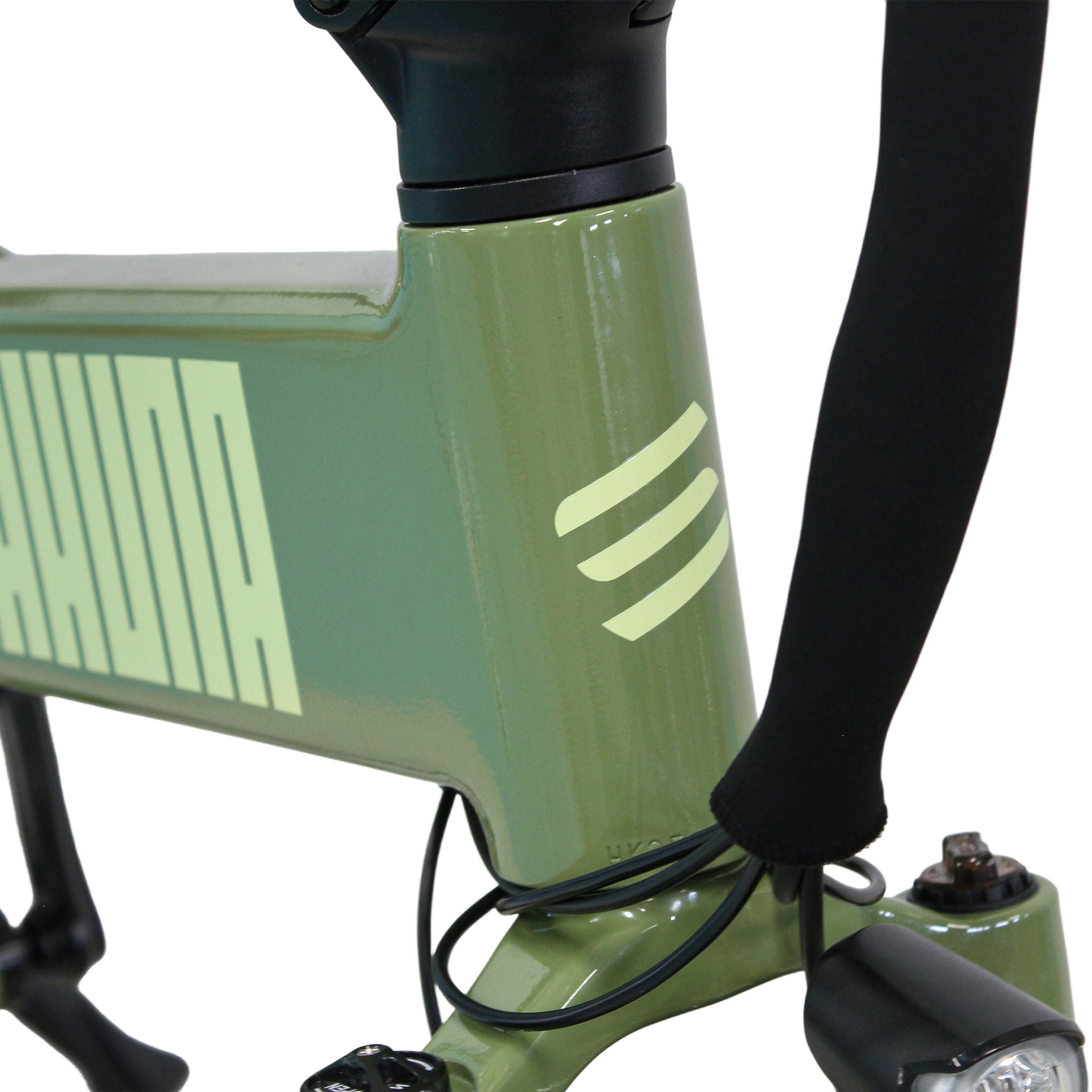 Close-up of front Synergy Kahuna electric bike