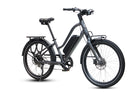 Grey Synergy City 2 electric bike with step-through frame, front and rear fenders, rear rack, and integrated battery.