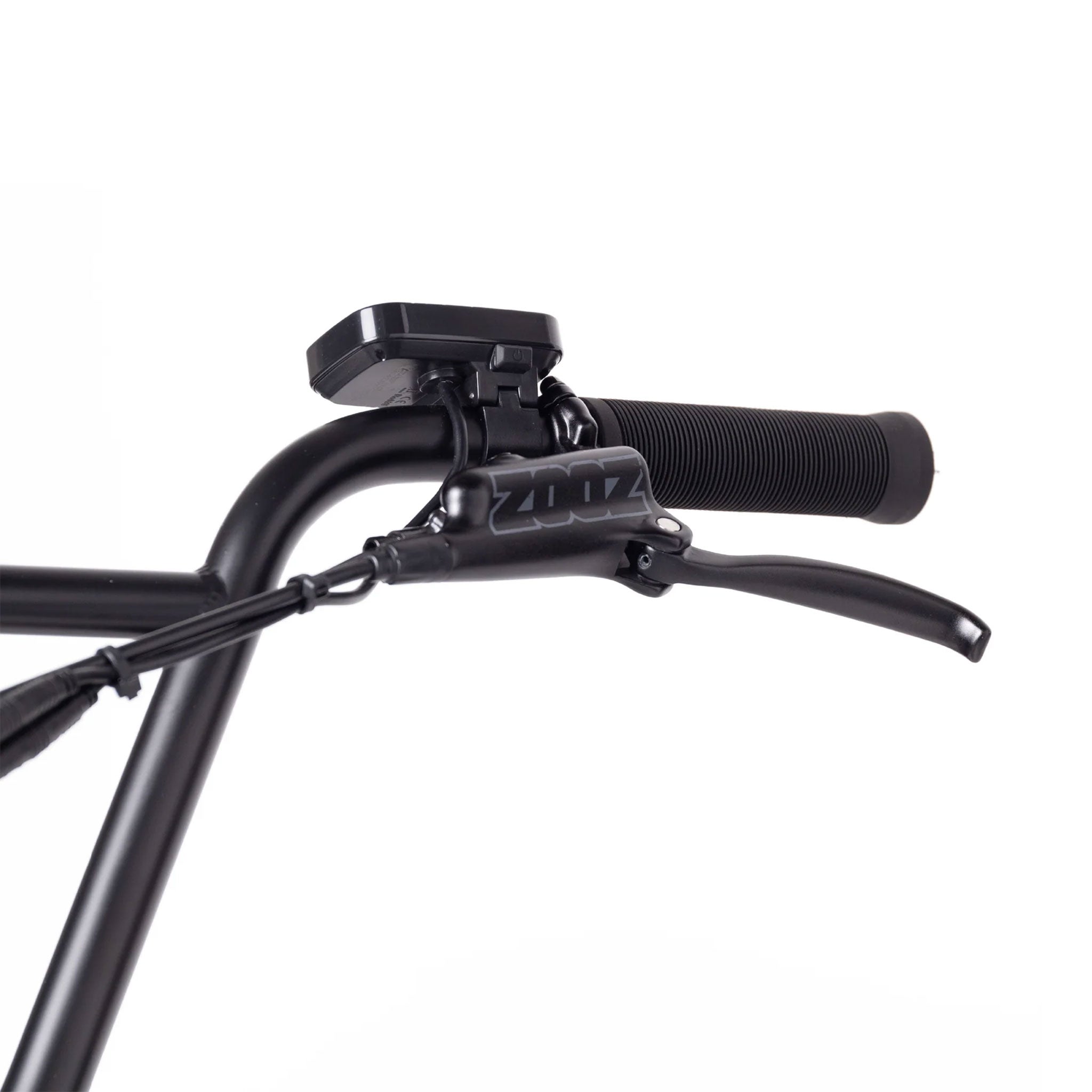 Close-up of Zooz Ultra Flex handlebars and controls