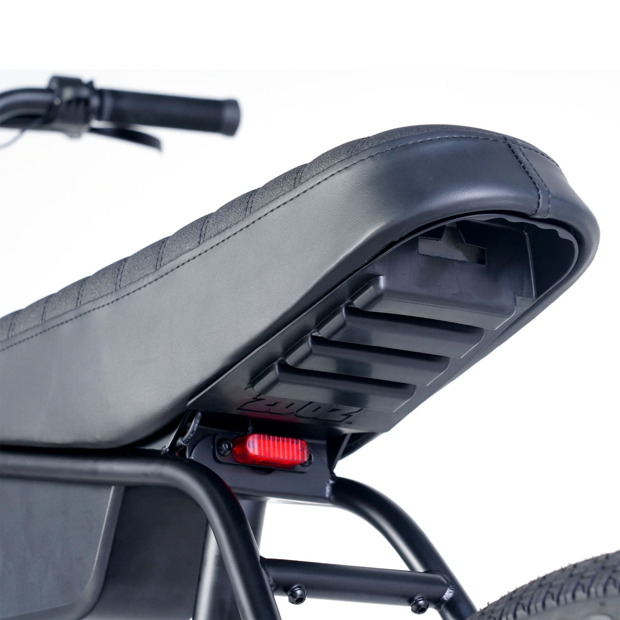 Rear detail view of the Zooz Ultra Flex electric bike