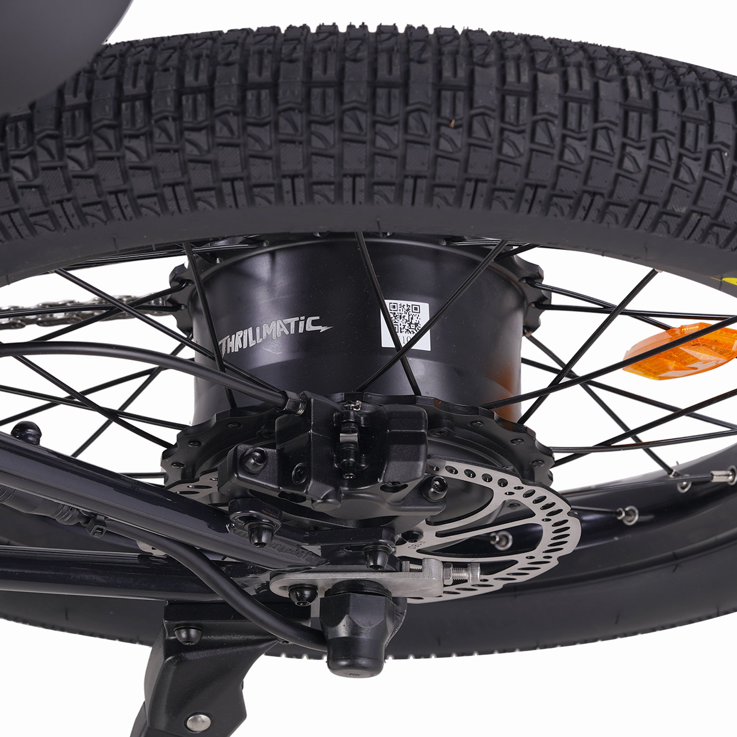 Zooz Electric Bike Ultra Ripster Gen 2 Gloss black motor birds eye view