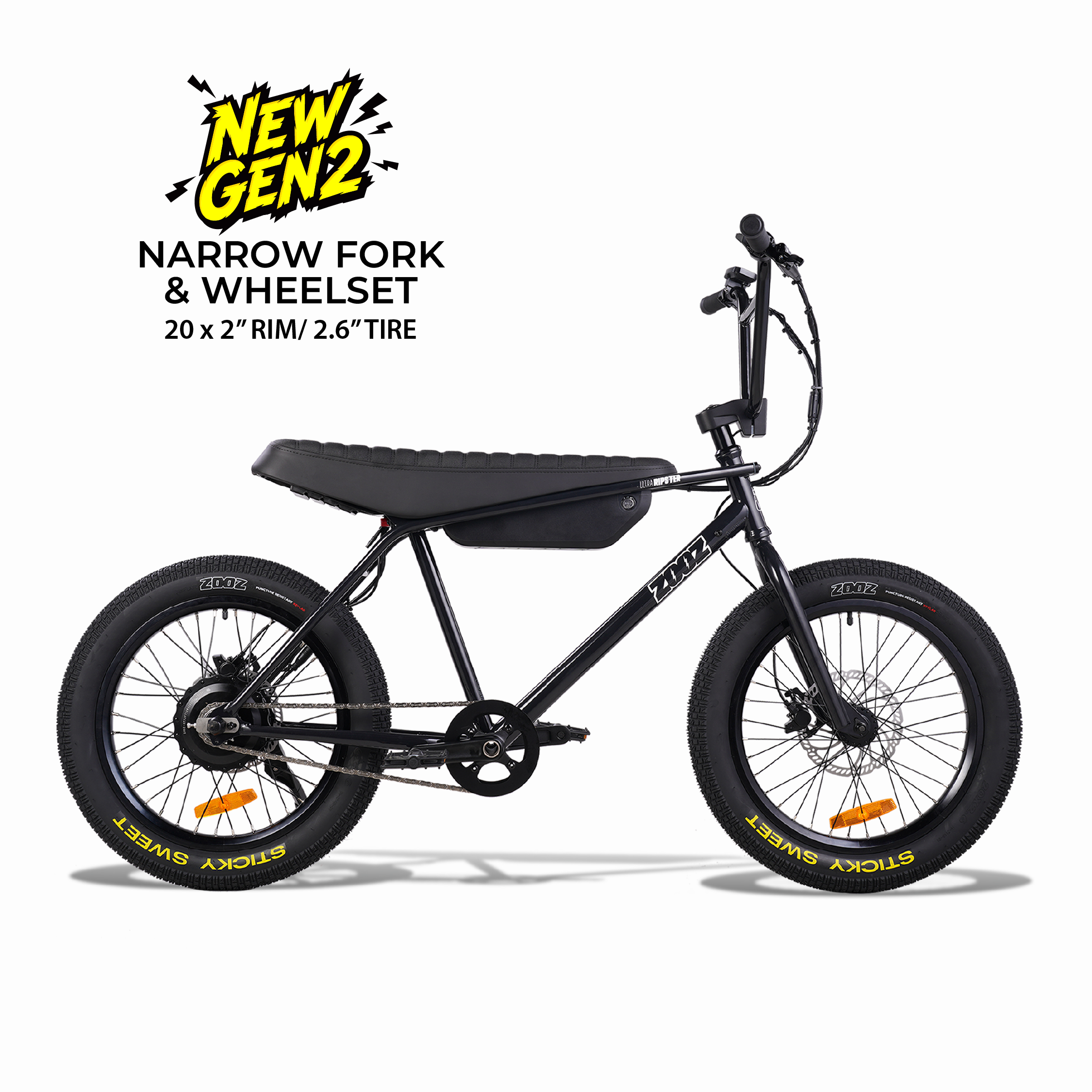 Zooz Electric Bike Ultra Ripster Gen 2 Gloss black side view
