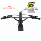 Zooz Electric Bike Ultra Ripster Gen 2 Glass black handlebar top view
