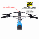 Zooz Electric Bike Ultra Ripster Gen 2 Newport blue handlebar top view
