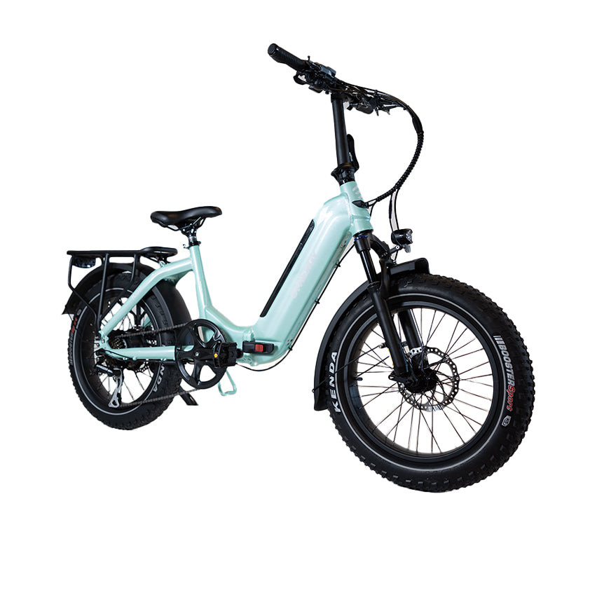 Turquoise Synergy low step e-bike for city and trail riding